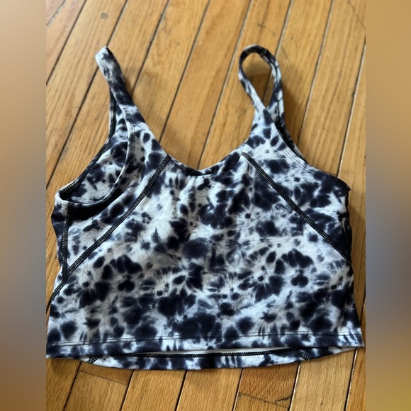 buc ees Sports Bra Tank Top Women’s Size Small Black White Tie Dye Logo - Picture 7 of 7